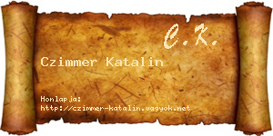 Czimmer Katalin névjegykártya